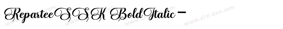 ReparteeSSK BoldItalic字体转换